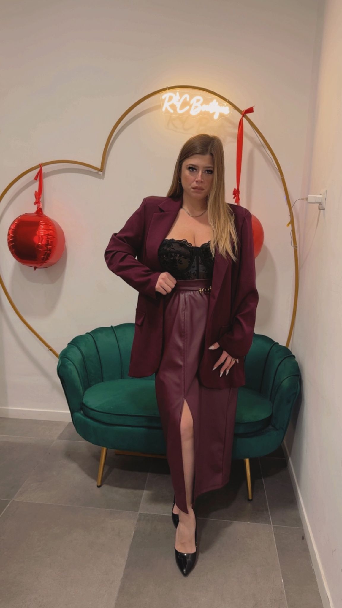 Gonna in pelle Curvy